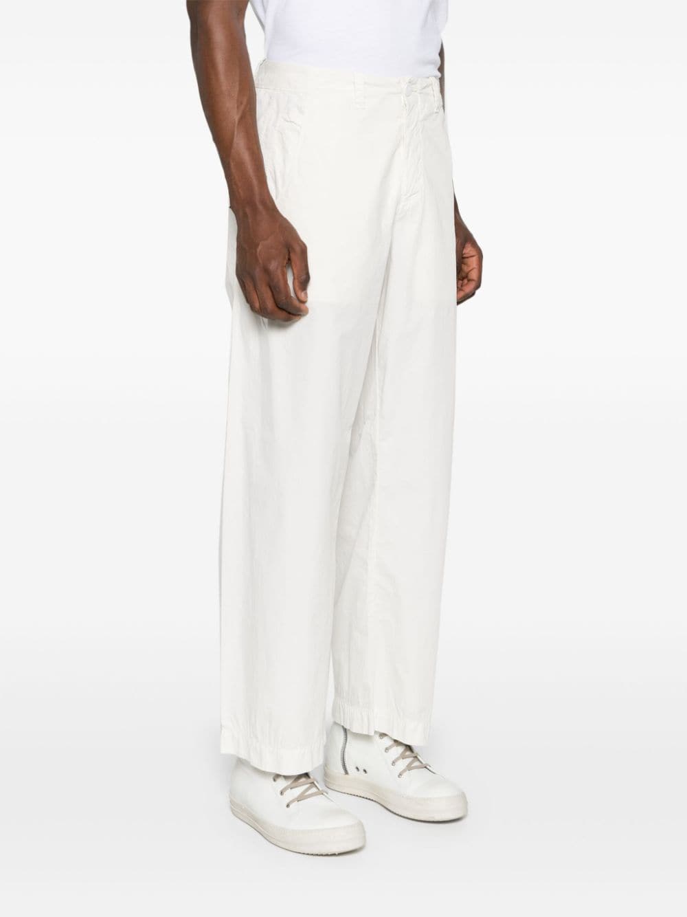 White poplin trousers