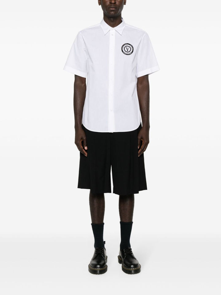 Camicia bianca logo nero