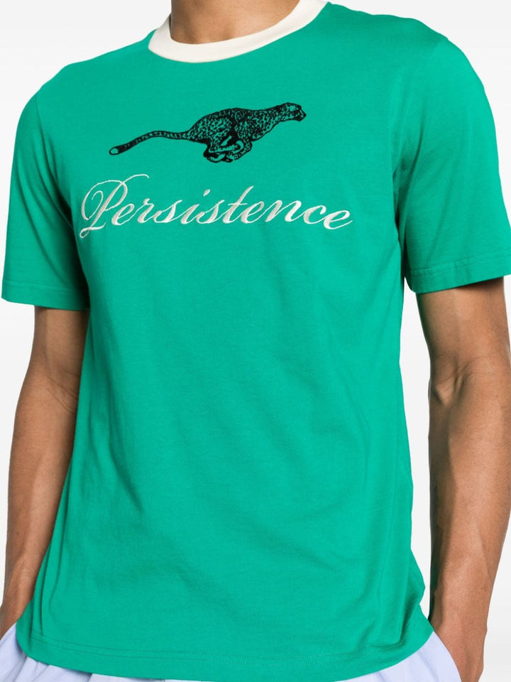 T-shirt verde con stampa