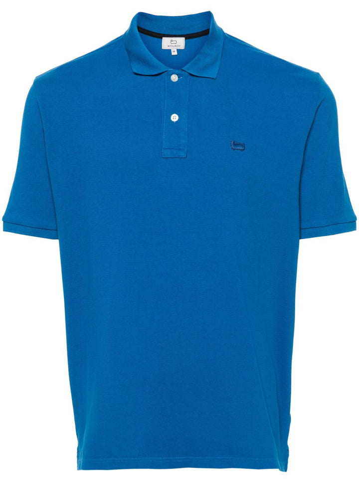 Classic electric blue polo shirt