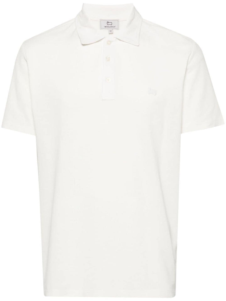 White ice cotton polo shirt