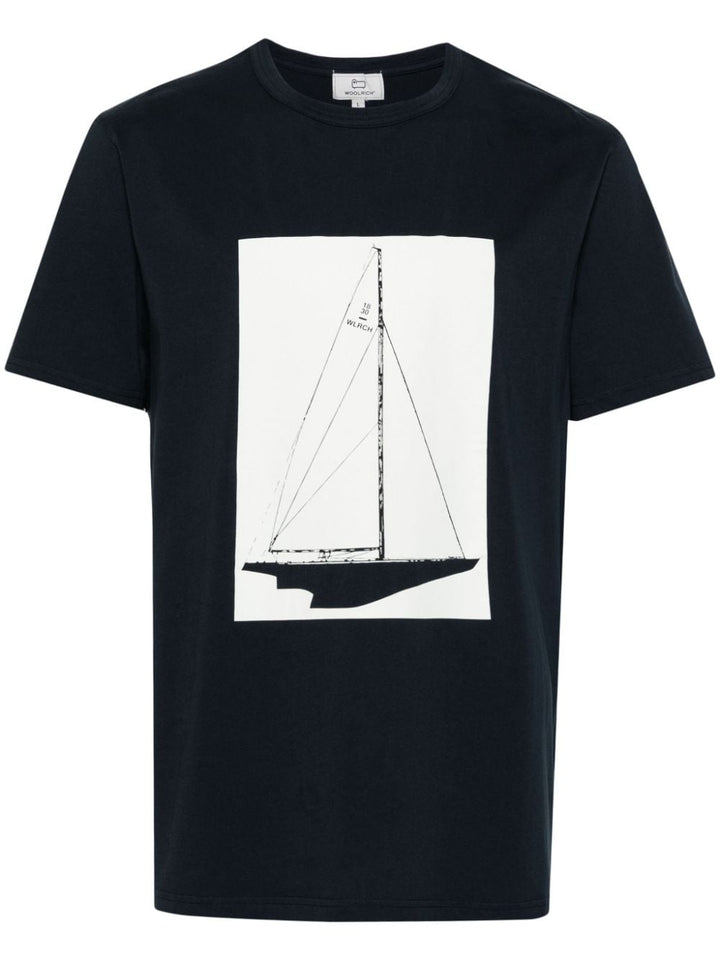 T-shirt boat blu