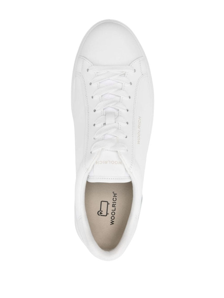 White leather sneakers