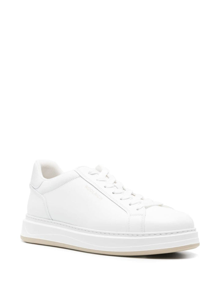 White leather sneakers