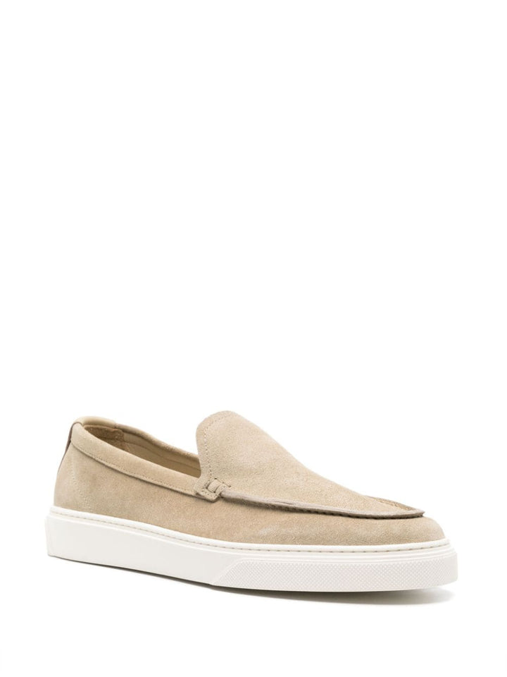 Beige suede moccasin