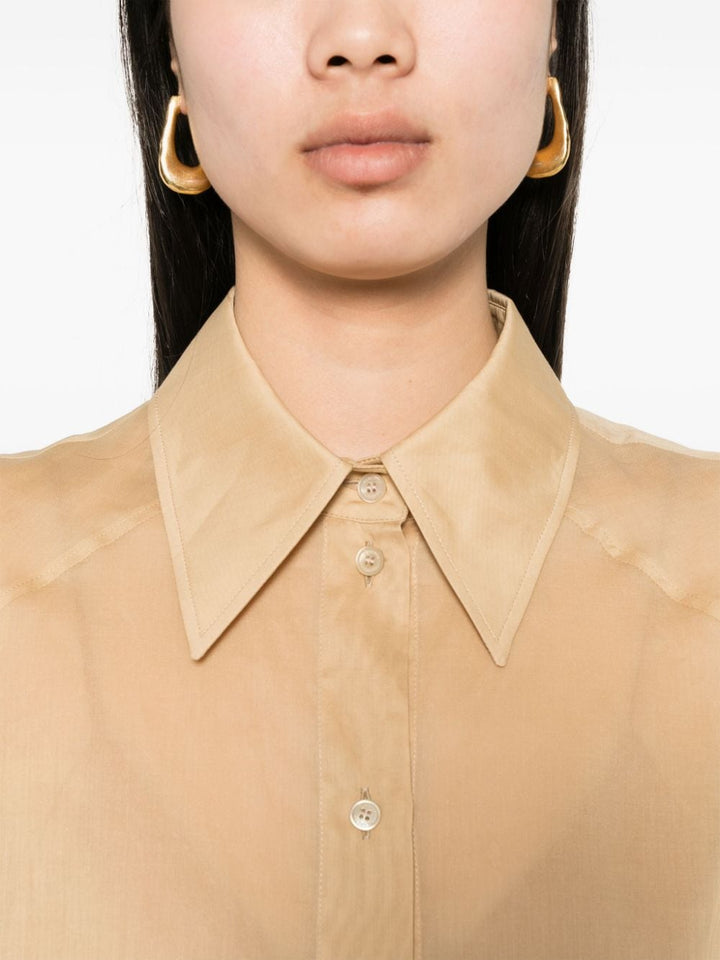 Semi-transparent cotton shirt