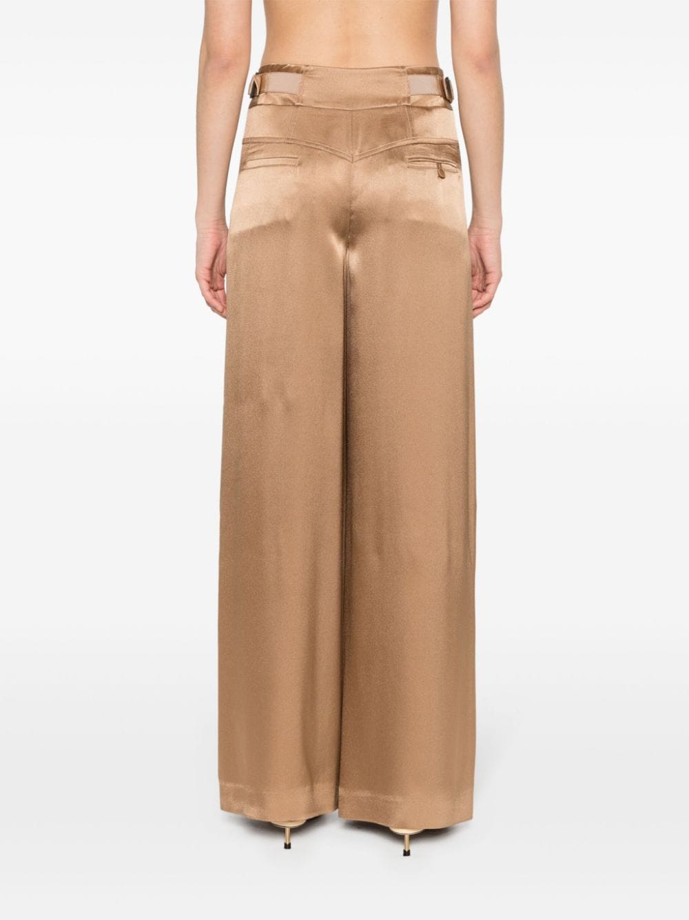 Palazzo trousers with pleats