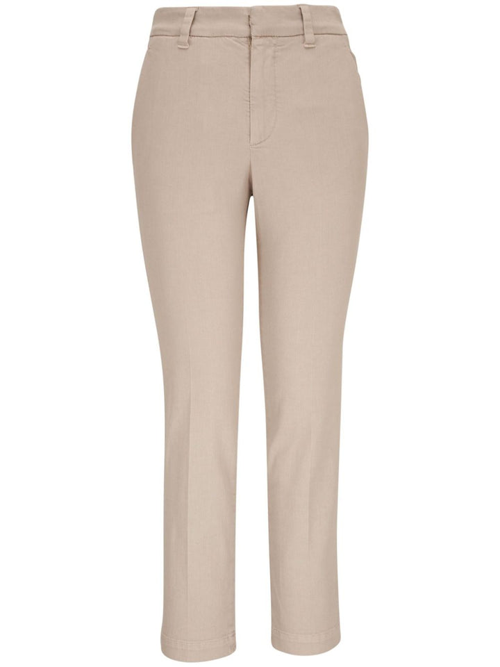 Tapered trousers with decoration