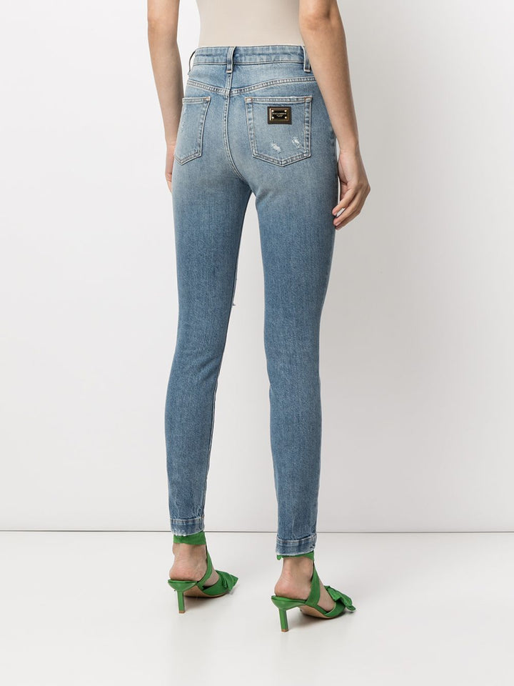 Jeans skinny  con effetto vissuto
