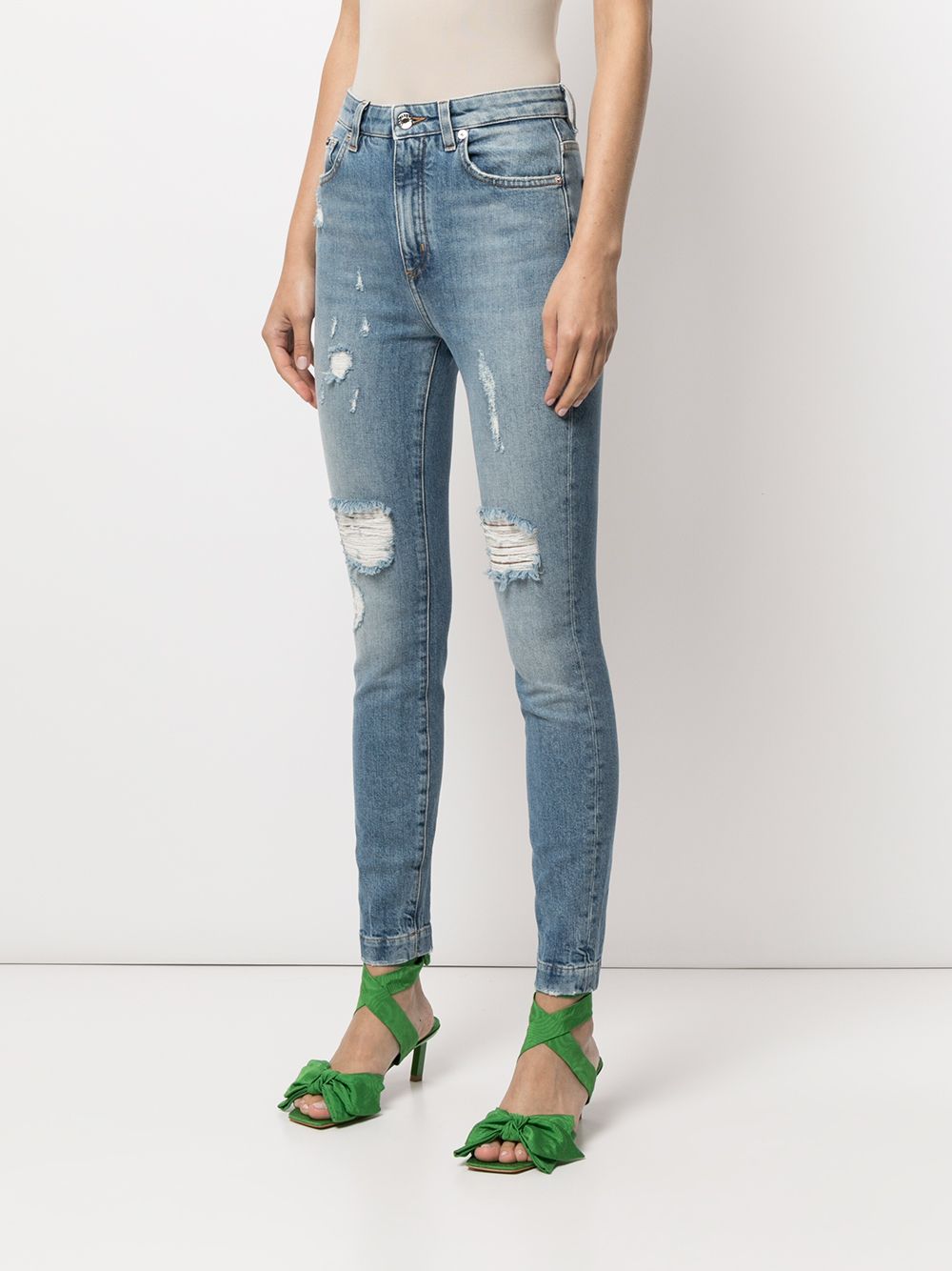 Jeans skinny  con effetto vissuto