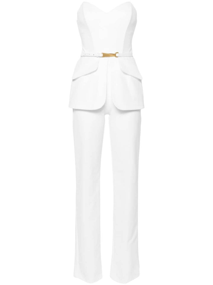 One-piece jumpsuit with strapless belt