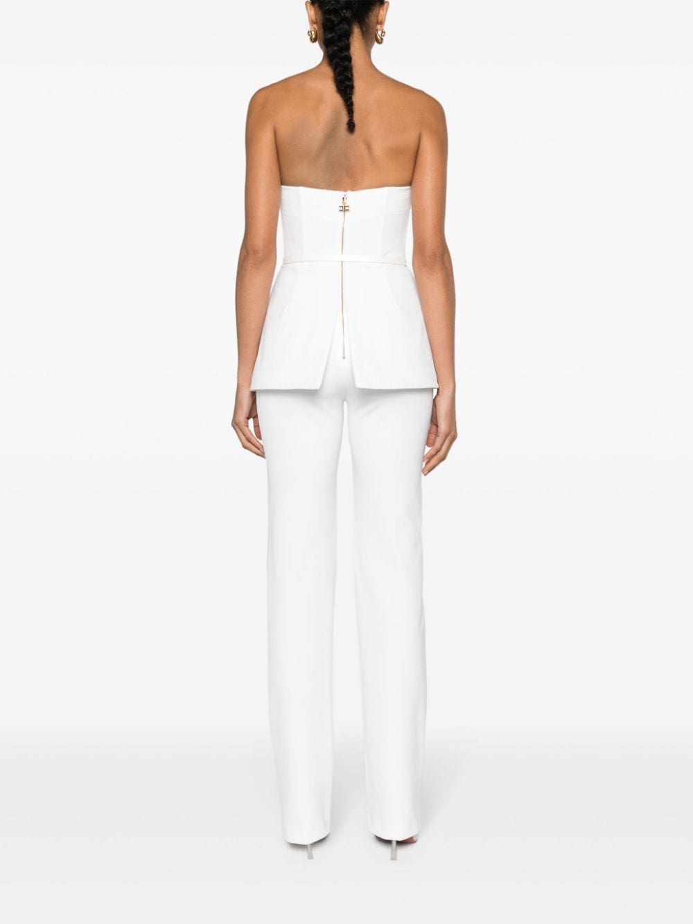 One-piece jumpsuit with strapless belt