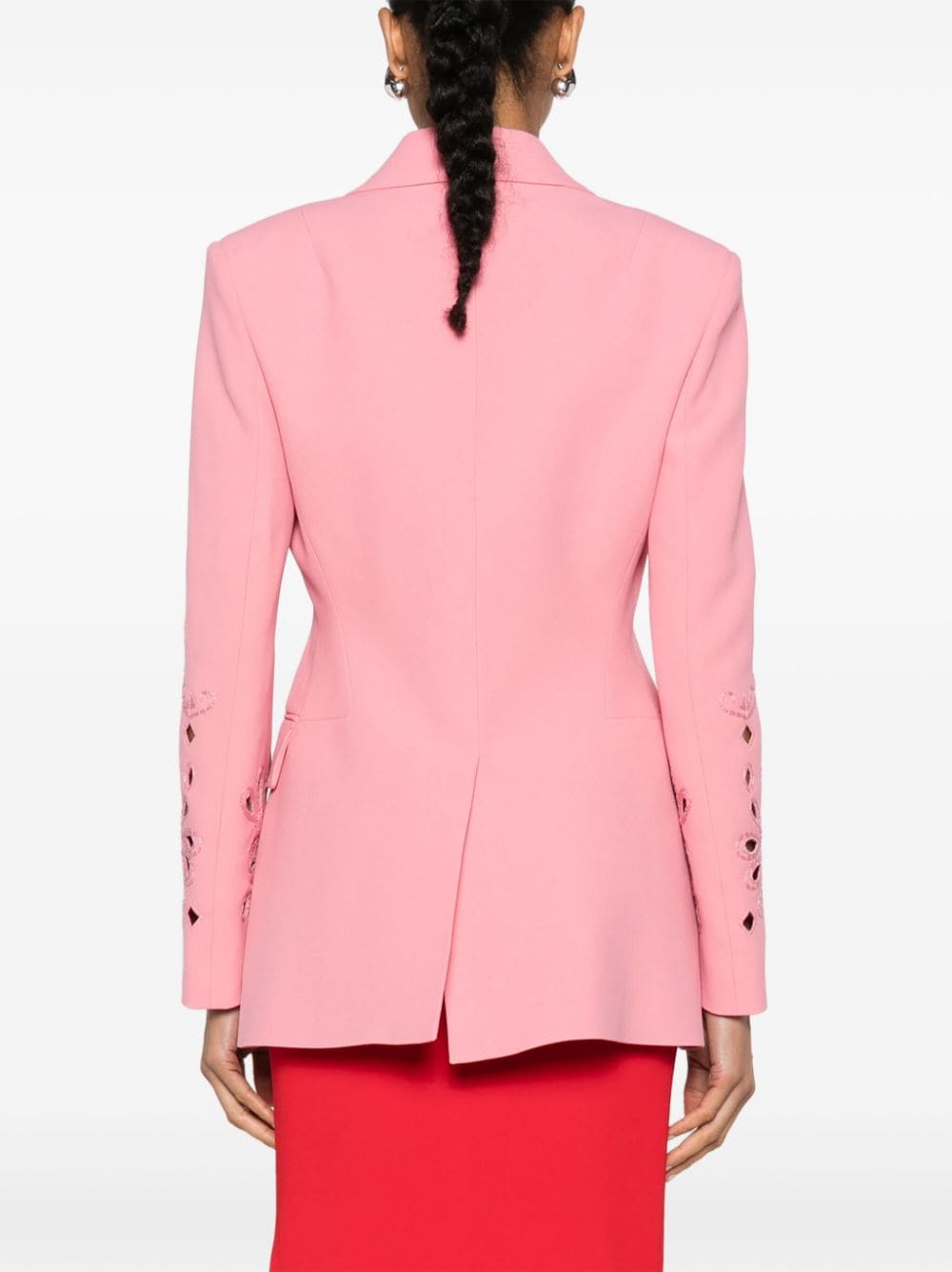 Single-breasted blazer with cut-out detail