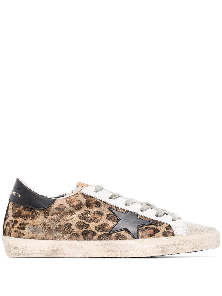 Sneakers Superstar con stampa leopardata