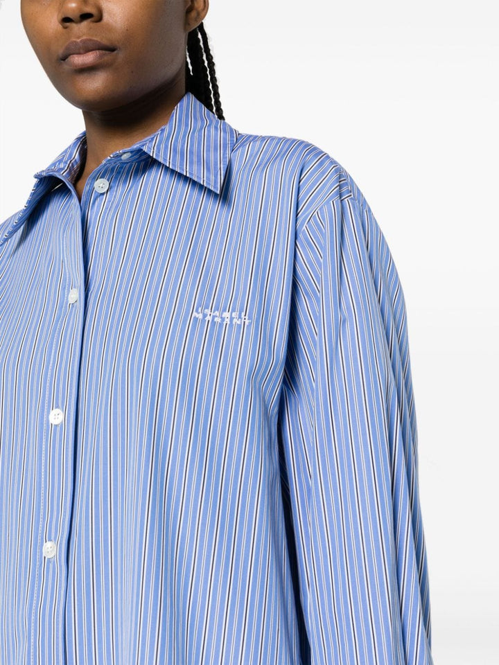 Striped shirt with embroidery