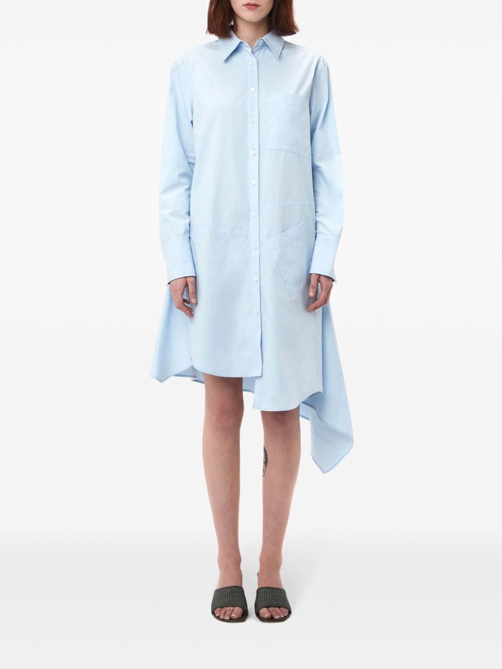 Asymmetrical shirt dress