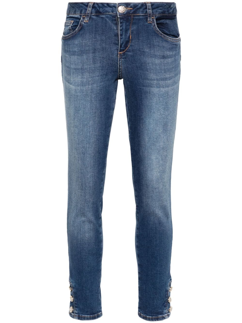 Mid-rise skinny jeans