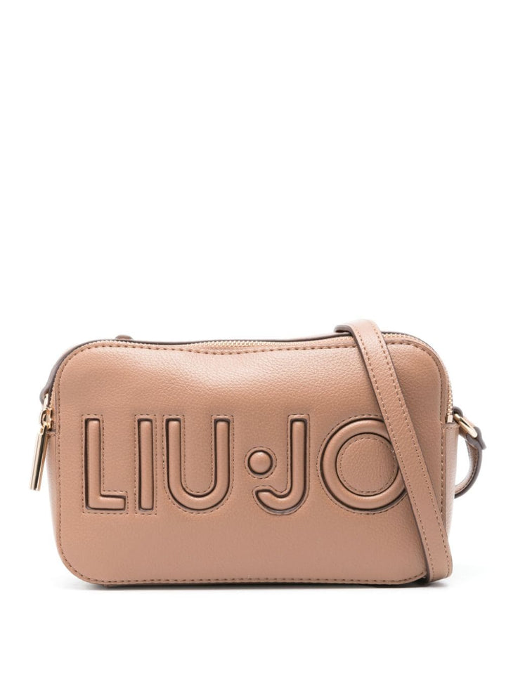 Shoulder bag with embossed logo