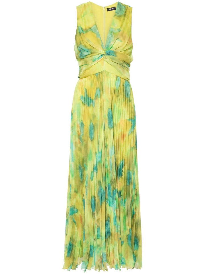 One-piece jumpsuit with tie dye pattern