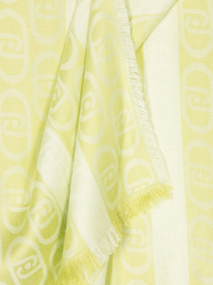 Scarf with jacquard logo