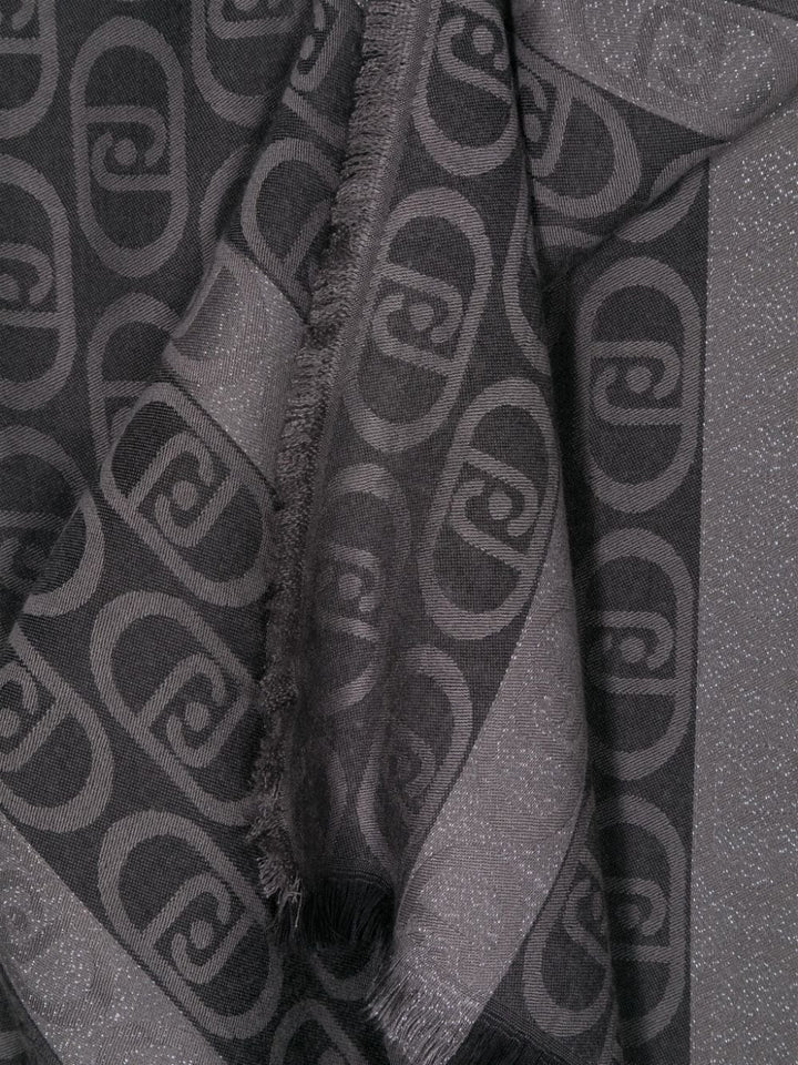 Scarf with jacquard logo