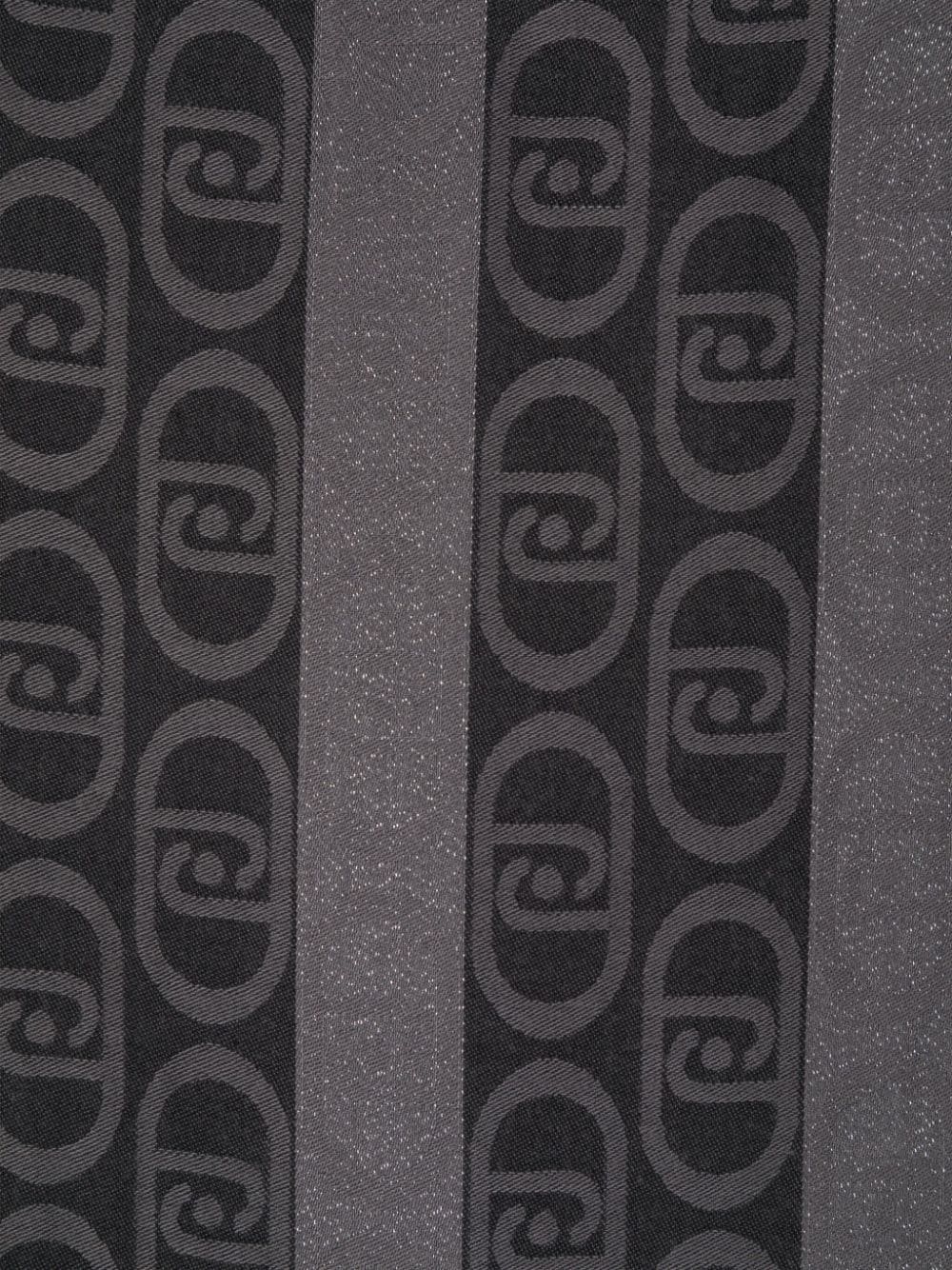 Scarf with jacquard logo