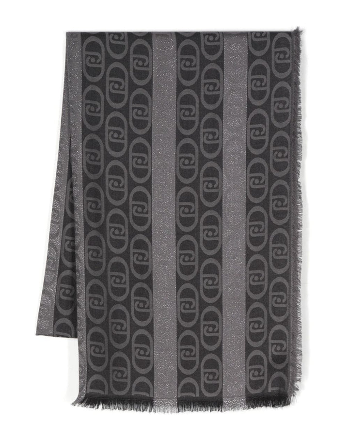 Scarf with jacquard logo