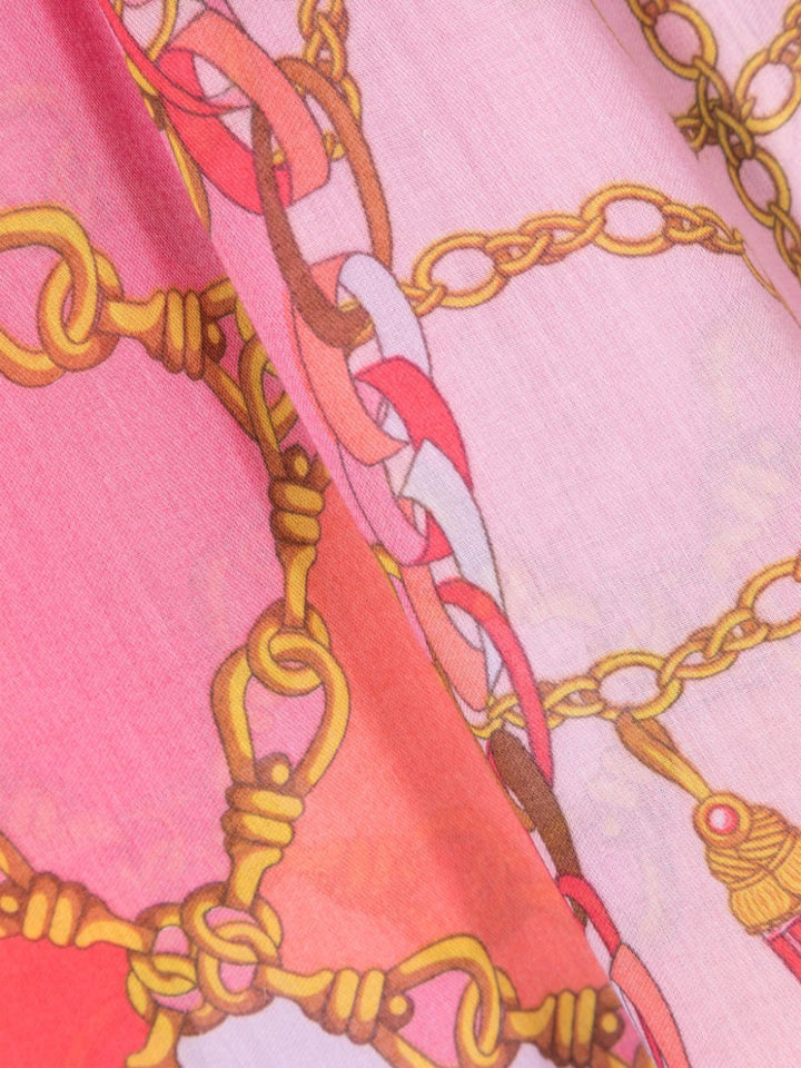 Semi-transparent scarf with print