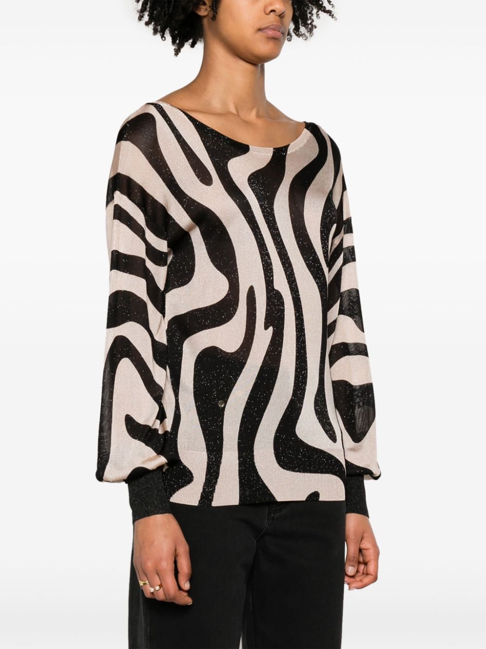 Sweater with abstract pattern