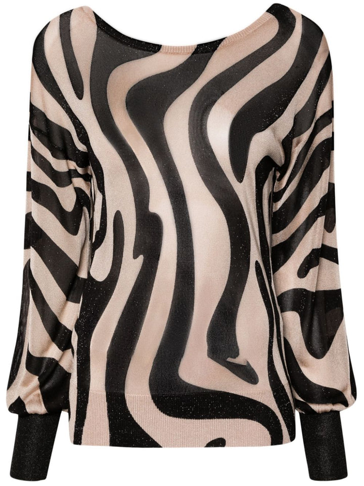 Sweater with abstract pattern