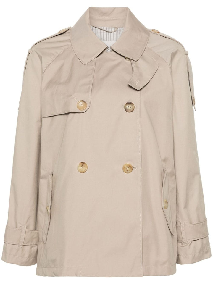 Short double-breasted trench coat "Dtrench