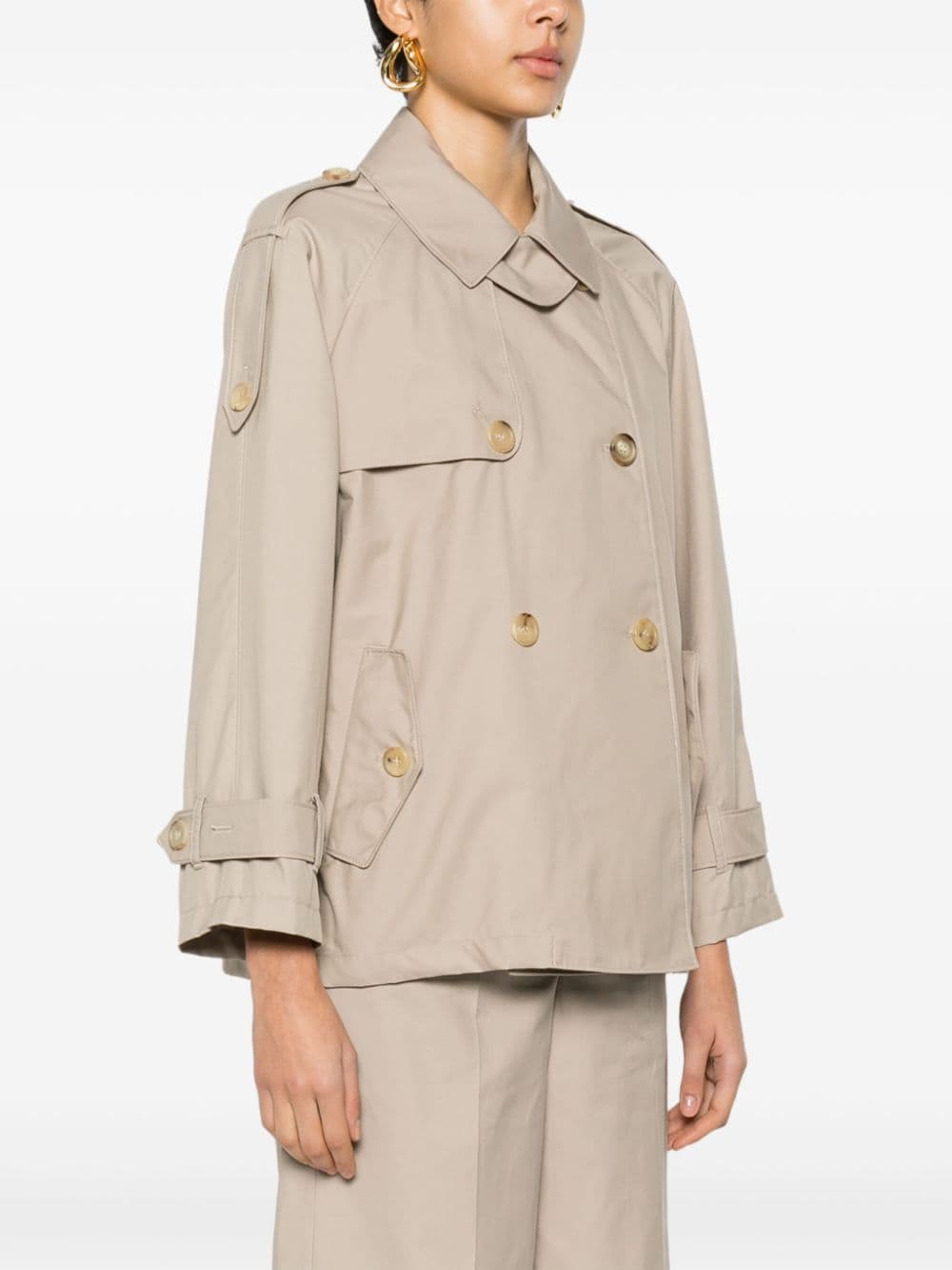 Short double-breasted trench coat "Dtrench
