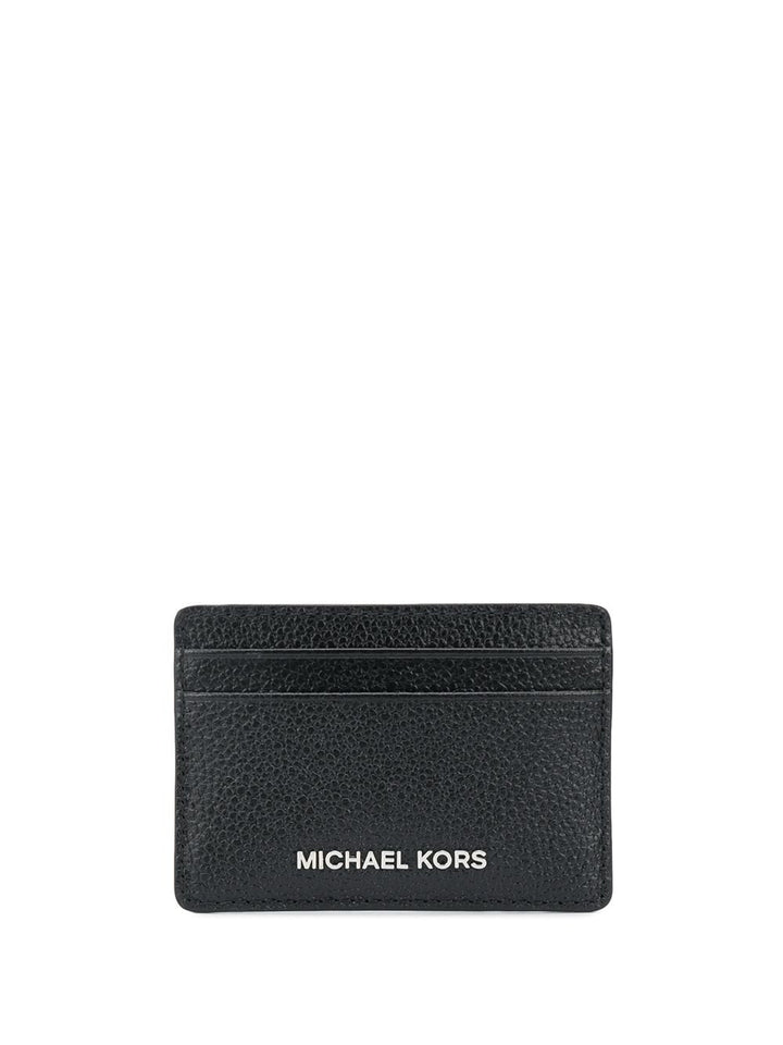 Card holder with embossed logo