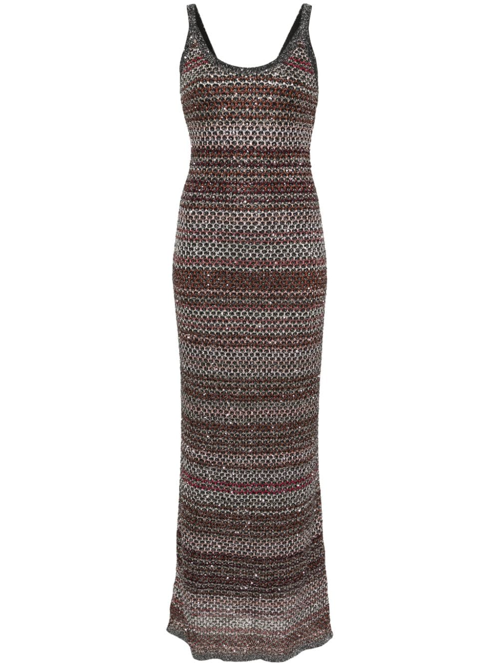 Long zigzag knit dress
