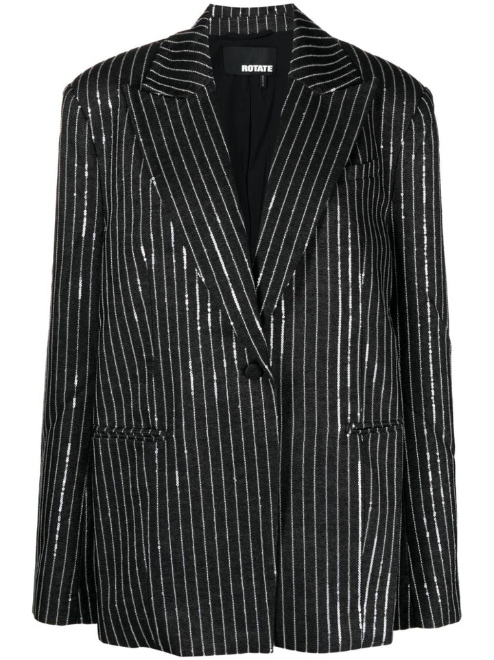 Single-breasted blazer with sequins