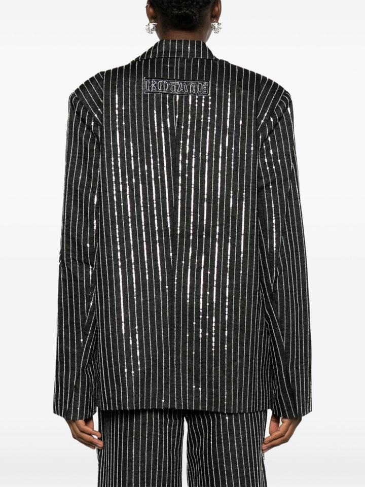 Single-breasted blazer with sequins
