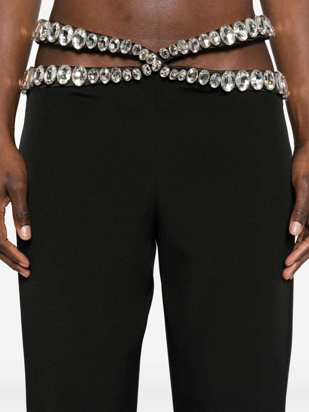 Mid-rise tailored trousers