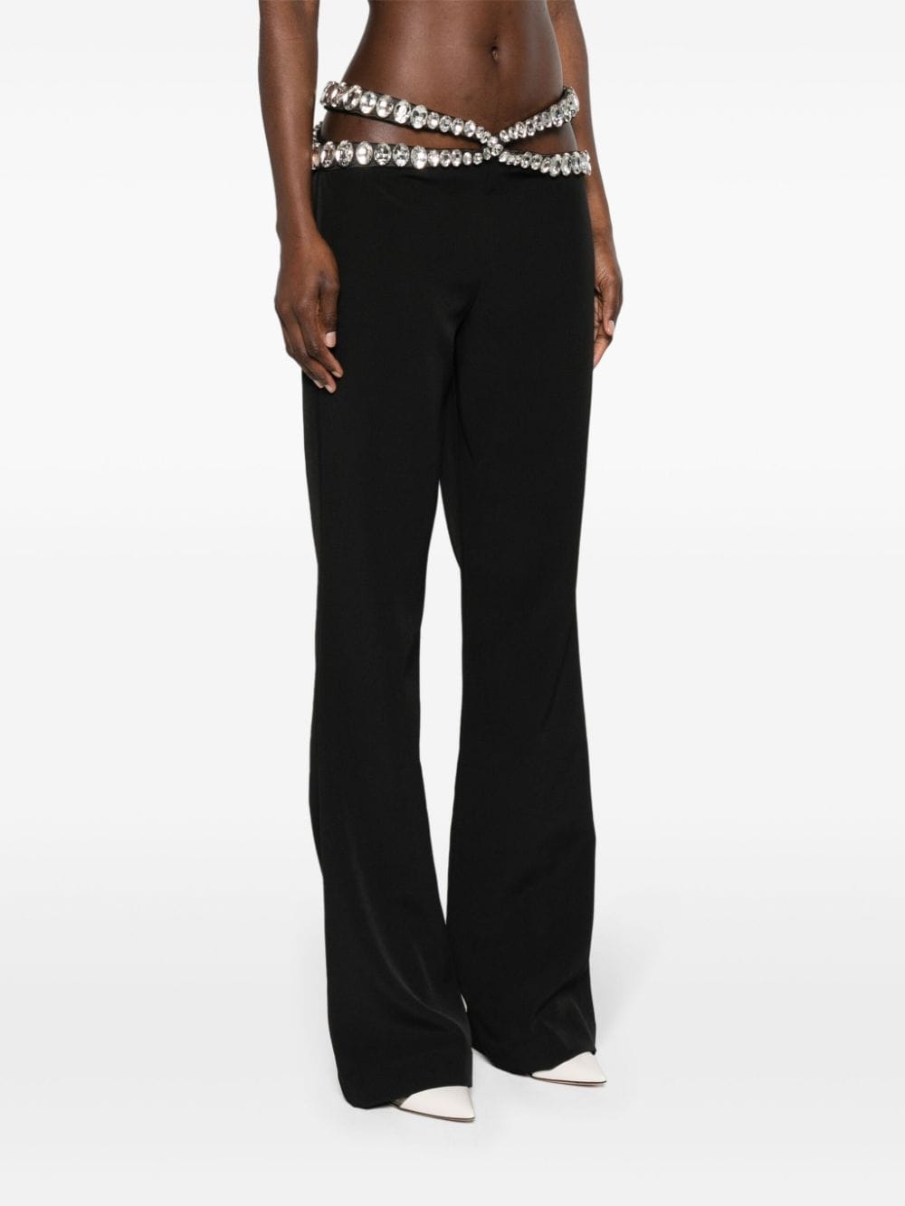 Mid-rise tailored trousers