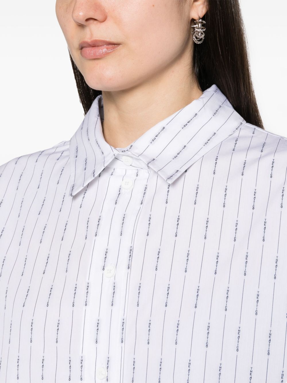 Camicia asimmetrica a righe