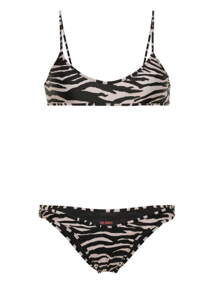 Zebra print lycra bikini