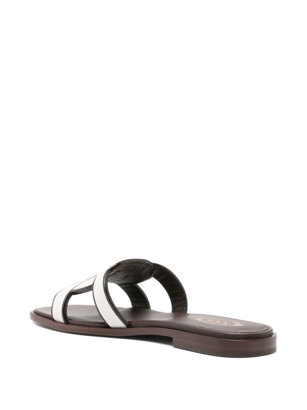 Two-tone slide sandals