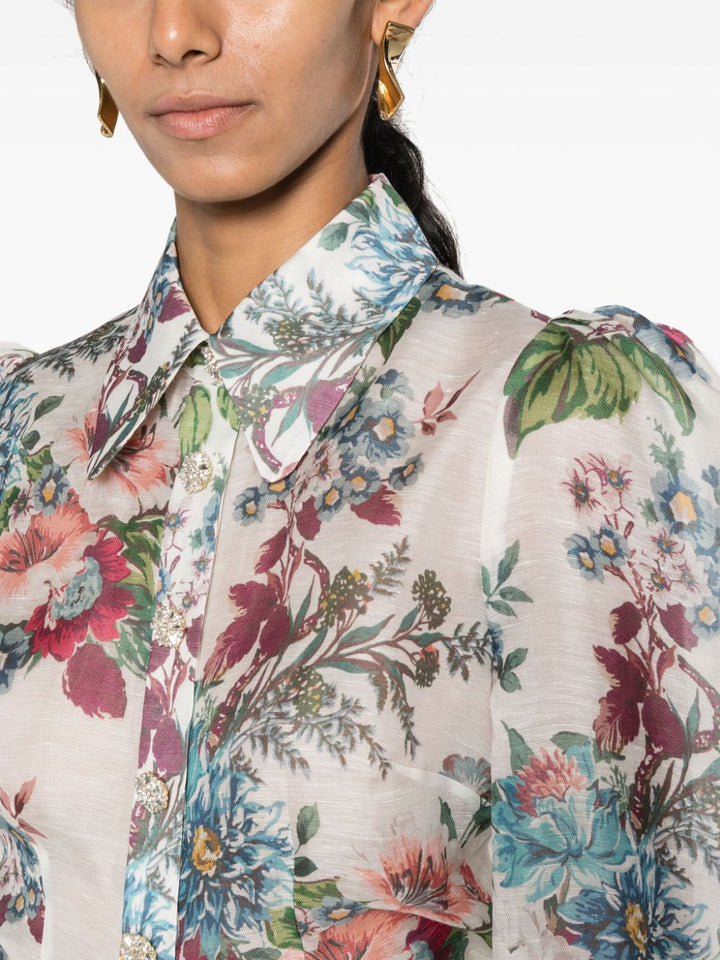 Shirt with flower print