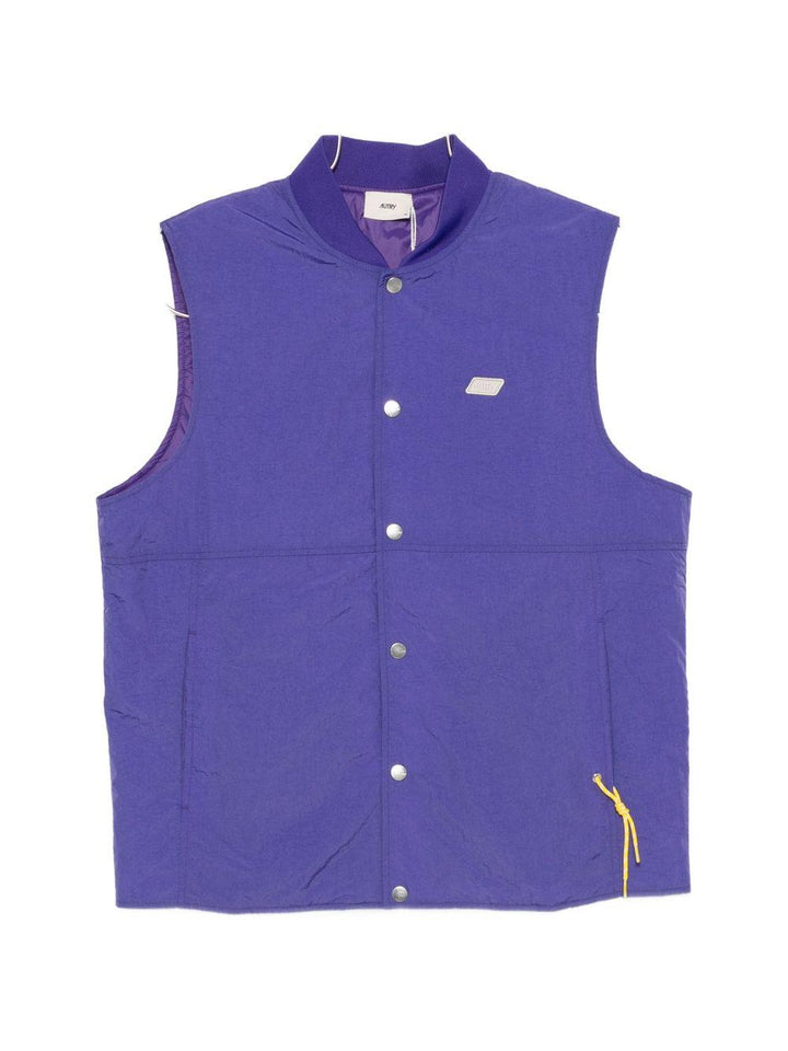 Gilet viola con logo 