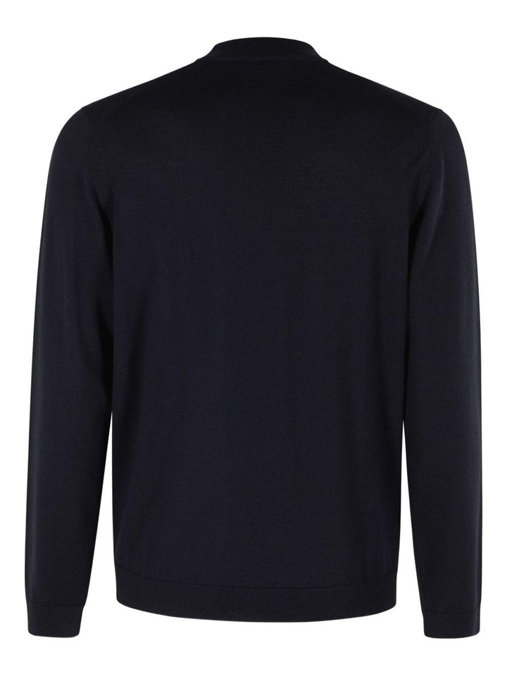 Maglione blu navy a collo alto 