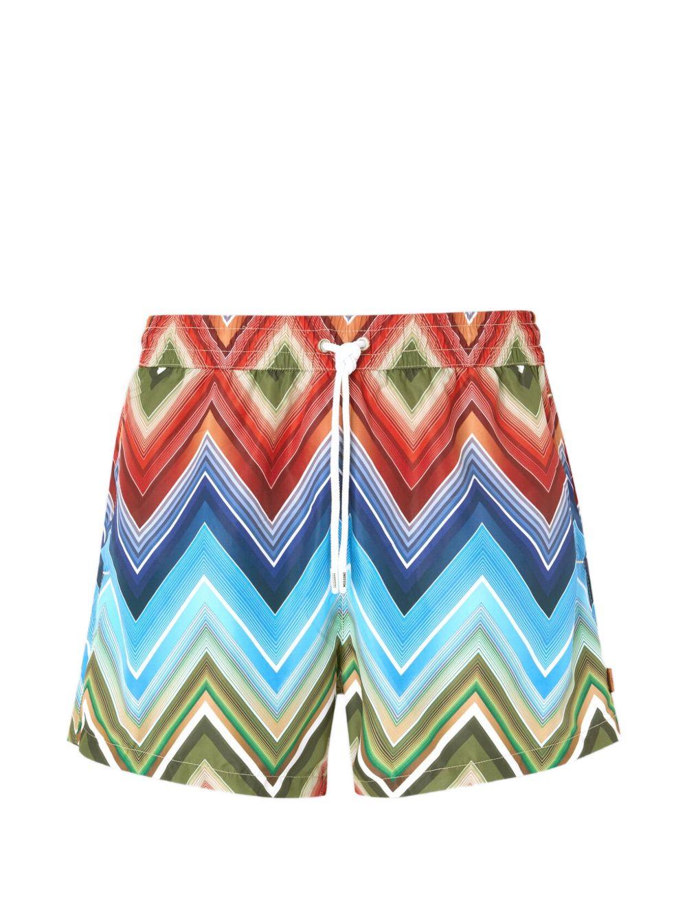 Costume da bagno zigzag multicolor 