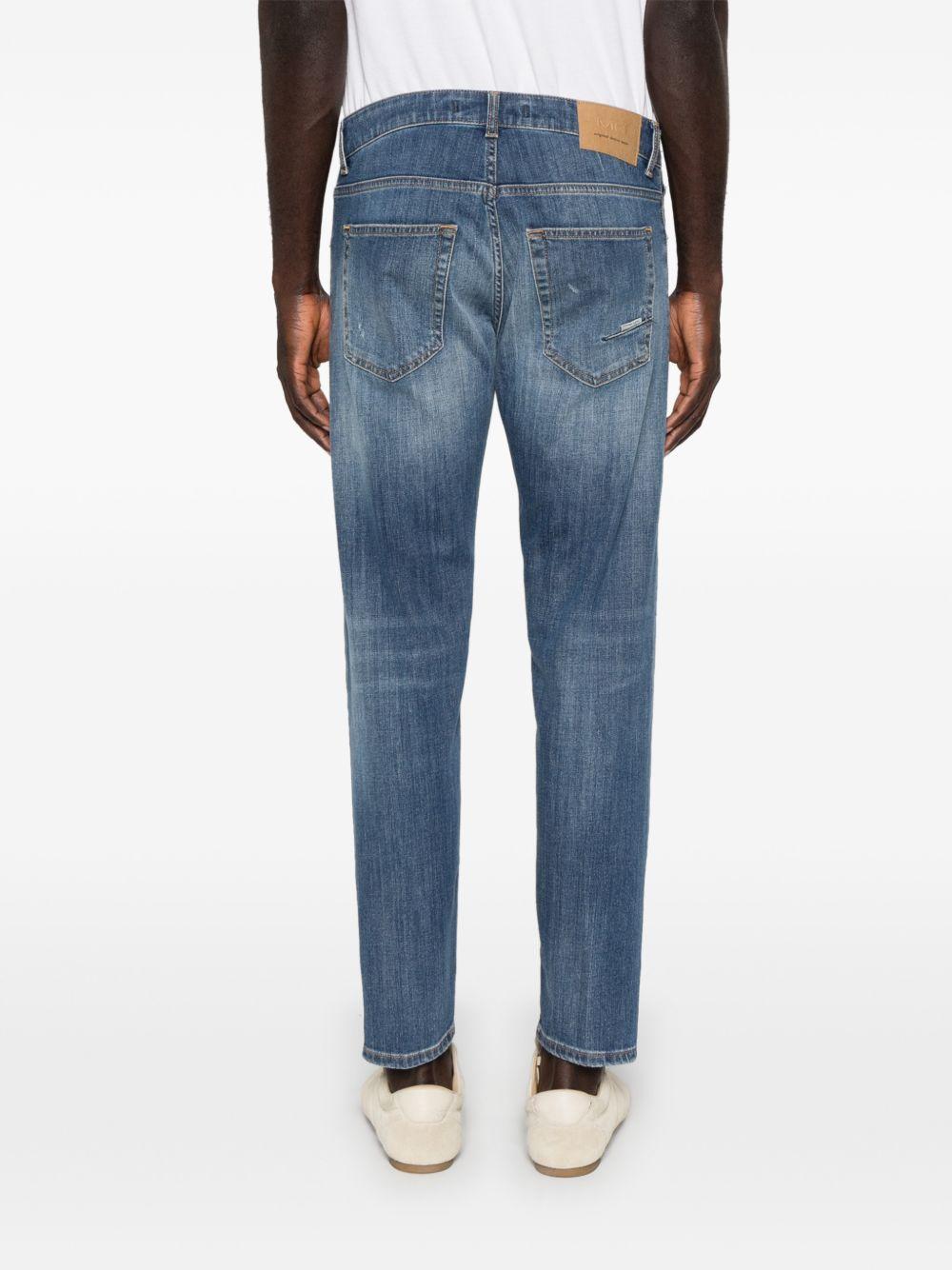 Jeans effetto slavato blu 