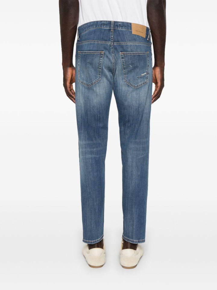 Jeans effetto slavato blu 