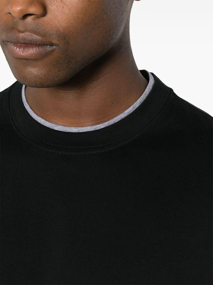 T-shirt doppio strato nero 