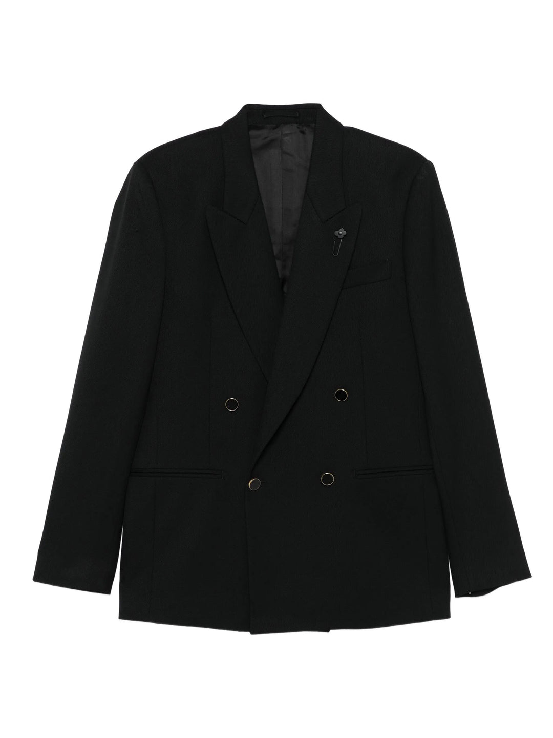 Blazer Blu Doppiopetto con rever a lancia