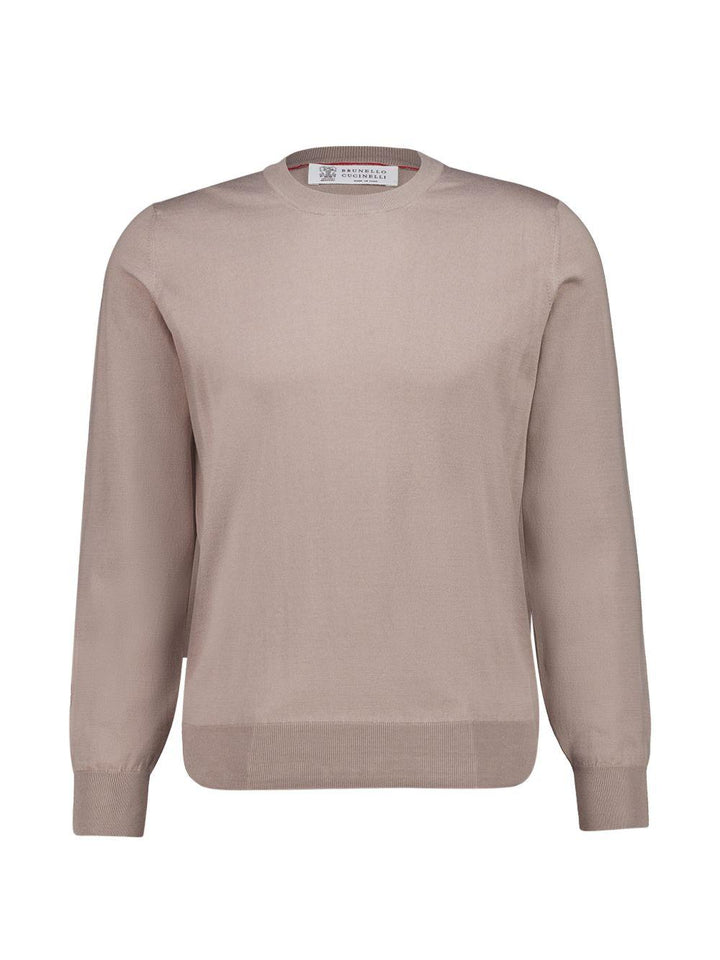 Maglione tortora girocollo 